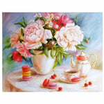 Flower Diy Paint By Numbers Kits PBN90060 - NEEDLEWORK KITS