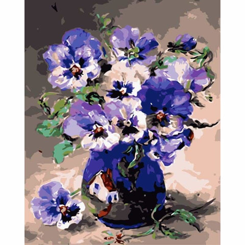 Flower Diy Paint By Numbers Kits WM-1187 - NEEDLEWORK KITS