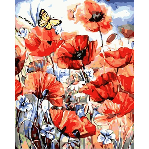Flower Diy Paint By Numbers Kits WM-1422 ZXQ1531 - NEEDLEWORK KITS