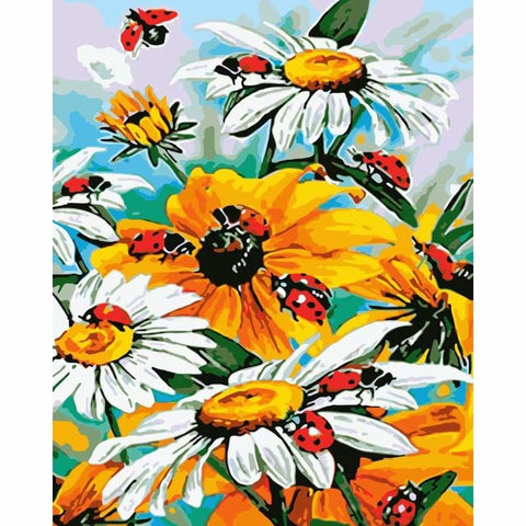 Flower Diy Paint By Numbers Kits WM-215 - NEEDLEWORK KITS