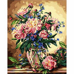 Flower Diy Paint By Numbers Kits ZXB49 - NEEDLEWORK KITS