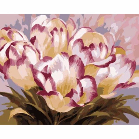 Flower Diy Paint By Numbers Kits ZXB656 - NEEDLEWORK KITS