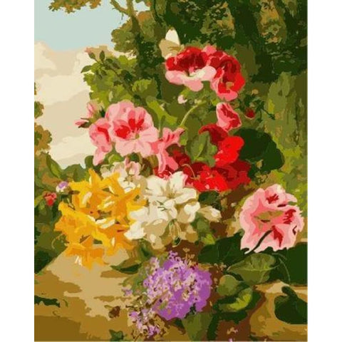 Flower Diy Paint By Numbers Kits ZXB977 - NEEDLEWORK KITS