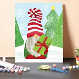 Gnome for Christmas blue I-Gifts – Paint By Numbers Kit