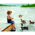 Gril Portrait Diy Paint By Numbers Kits ZXB77-29 - NEEDLEWORK KITS