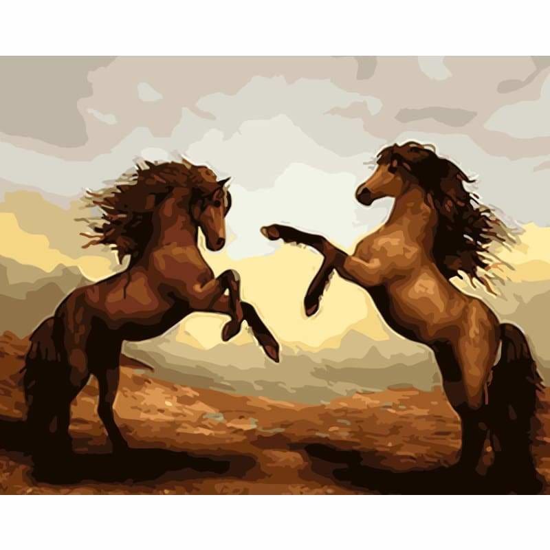 Horse Diy Paint By Numbers Kits WM-1009 - NEEDLEWORK KITS
