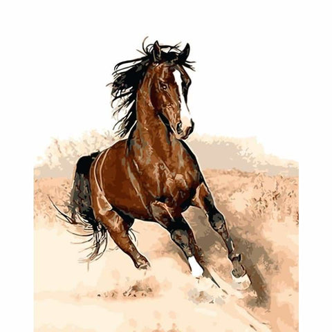 Horse Diy Paint By Numbers Kits WM-1105 - NEEDLEWORK KITS