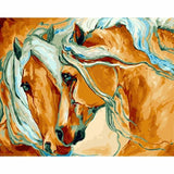 Horse Diy Paint By Numbers Kits WM-468 - NEEDLEWORK KITS