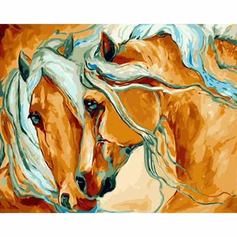 Horse Diy Paint By Numbers Kits WM-468 - NEEDLEWORK KITS