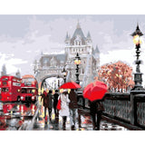 Landscape Bridge Building Diy Paint By Numbers Kits WM-723 - NEEDLEWORK KITS