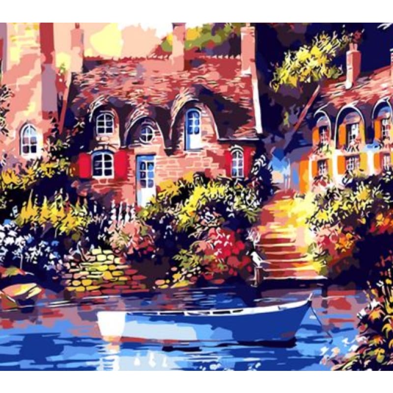 Landscape Cottage Diy Paint By Numbers Kits ZXQ111 - NEEDLEWORK KITS