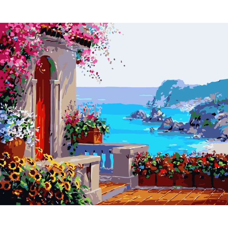 Landscape Garden Diy Paint By Numbers Kits WM-157 - NEEDLEWORK KITS