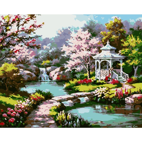 Landscape Garden Diy Paint By Numbers Kits WM-901 - NEEDLEWORK KITS