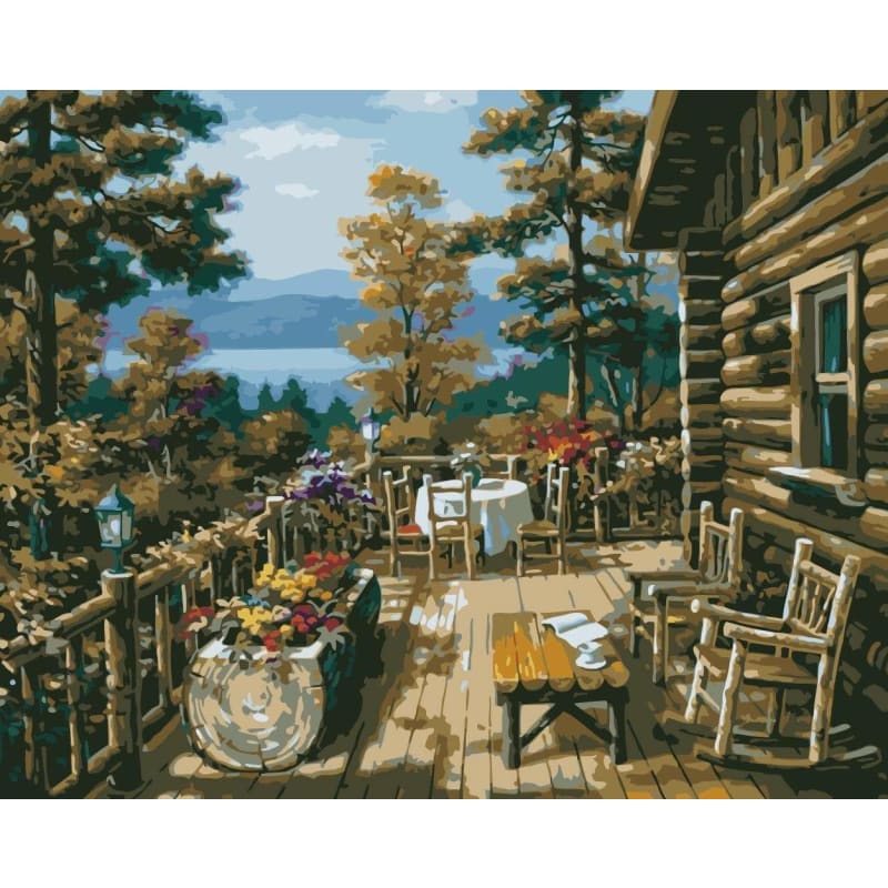 Landscape Garden Diy Paint By Numbers Kits WM-920 ZXQ865 - NEEDLEWORK KITS