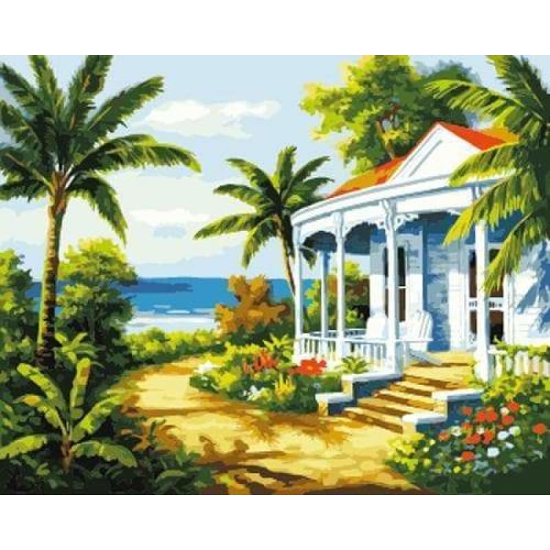 Landscape Garden Diy Paint By Numbers Kits ZXB739-27 - NEEDLEWORK KITS