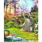 Landscape Garden Diy Paint By Numbers Kits ZXQ3362 - NEEDLEWORK KITS