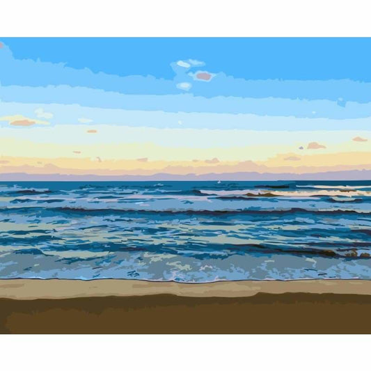 Landscape Sea Diy Paint By Numbers Kits WM-1383 - NEEDLEWORK KITS