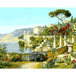 Landscape Seaside Town Diy Paint By Numbers Kits ZXQ631 - NEEDLEWORK KITS