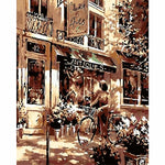 Landscape Street Diy Paint By Numbers Kits WM-486 - NEEDLEWORK KITS