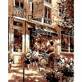 Landscape Street Diy Paint By Numbers Kits WM-486 - NEEDLEWORK KITS