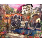 Landscape Street Diy Paint By Numbers Kits ZXQ3711 - NEEDLEWORK KITS