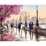 Landscape Street Diy Paint By Numbers ZXQ2367-23 - NEEDLEWORK KITS