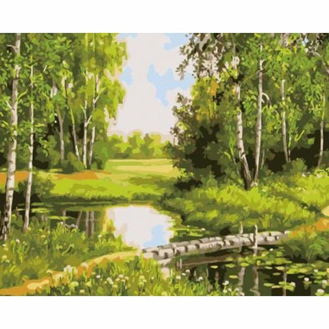 Landscape Tree Diy Paint By Numbers Kits ZXB622 - NEEDLEWORK KITS