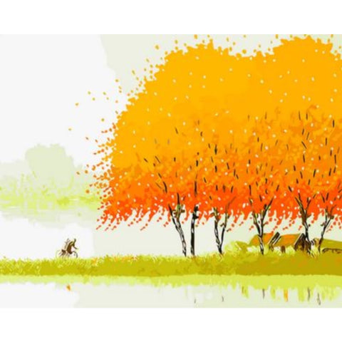 Landscape Tree Diy Paint By Numbers Kits ZXQ464 - NEEDLEWORK KITS