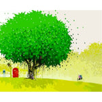 Landscape Tree Diy Paint By Numbers Kits ZXQ475 - NEEDLEWORK KITS