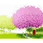 Landscape Tree Diy Paint By Numbers Kits ZXQ483 - NEEDLEWORK KITS