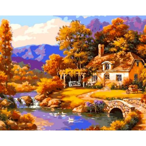 Landscape Village Paint By Numbers Kits ZXQ928 - NEEDLEWORK KITS