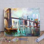 NY City Brooklyn Bridge II Paint By Numbers Kit