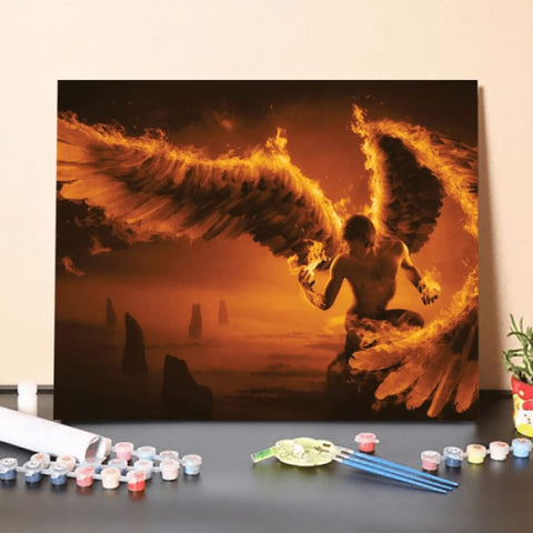 Paint by Numbers Kit-Angel of fire