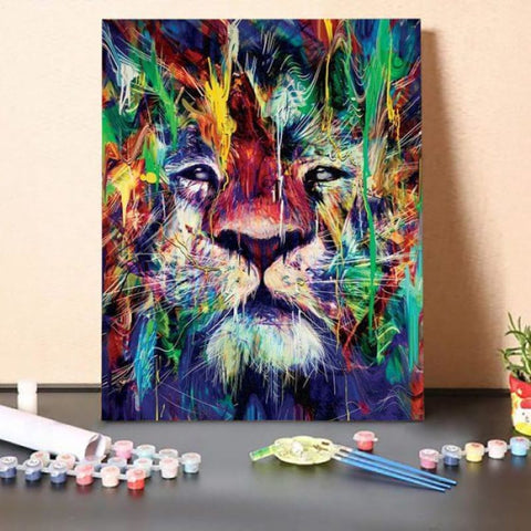 Paint by Numbers Kit-Artistic Lion