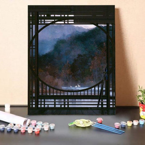 Paint by Numbers Kit-Autumn day view