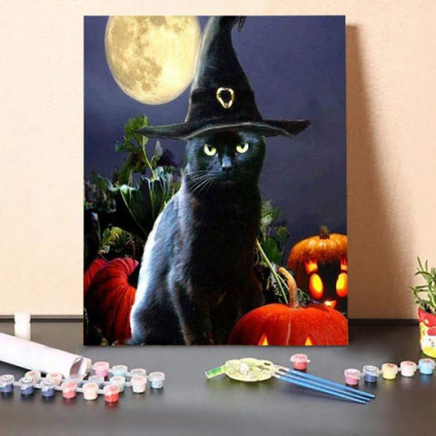 Paint By Numbers Kit – Black Cat 2