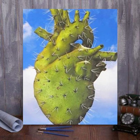 Paint By Numbers Kit Cactus Heart