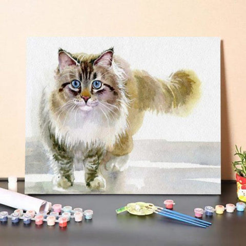 Paint by Numbers Kit-Cat Coming to You