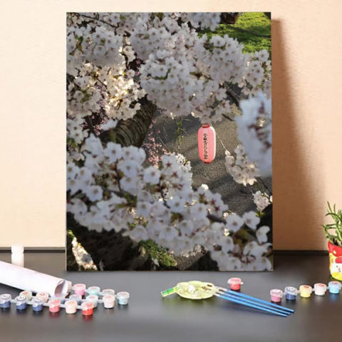 Paint by Numbers Kit – Cherry Blossoms Along Kitakami Rive