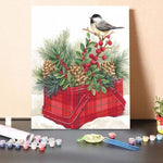 Paint by Numbers Kit-Christmas Lodge Vintage Tin