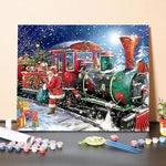 Paint by numbers kit – Christmas Painting Train