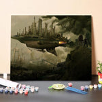 Paint by Numbers Kit-City on Airship
