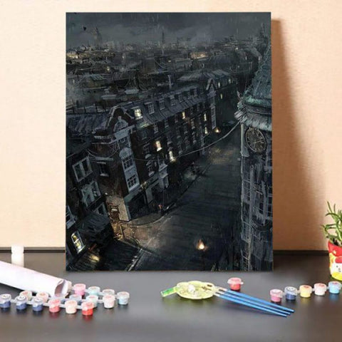 Paint by Numbers Kit-City Under Surveillance