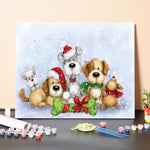 Paint By Numbers Kit-Dogs