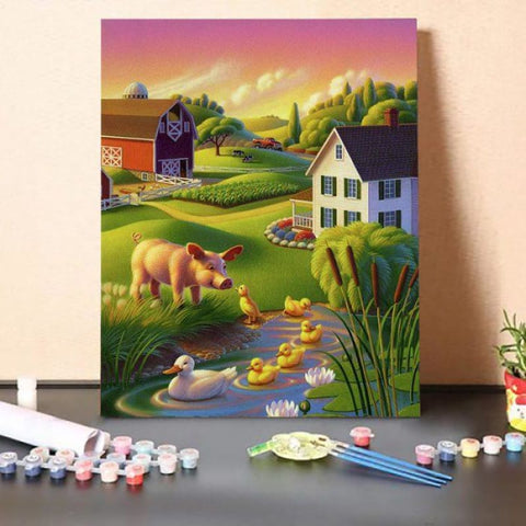 Paint By Numbers Kit Spring Pig