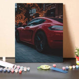 Paint By Numbers Kit Exotic Red Car