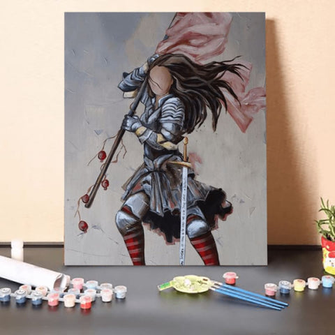 Paint by Numbers Kit-Female soldier