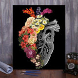 Paint by Numbers Kit Flower Heart