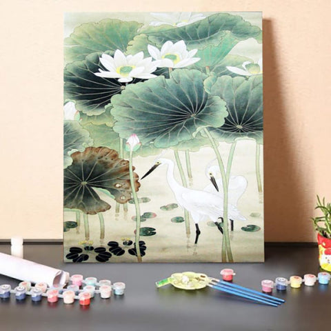 Paint by Numbers Kit-Lotus Pond