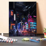 Paint by Numbers Kit-Lurking in the Rainy Night